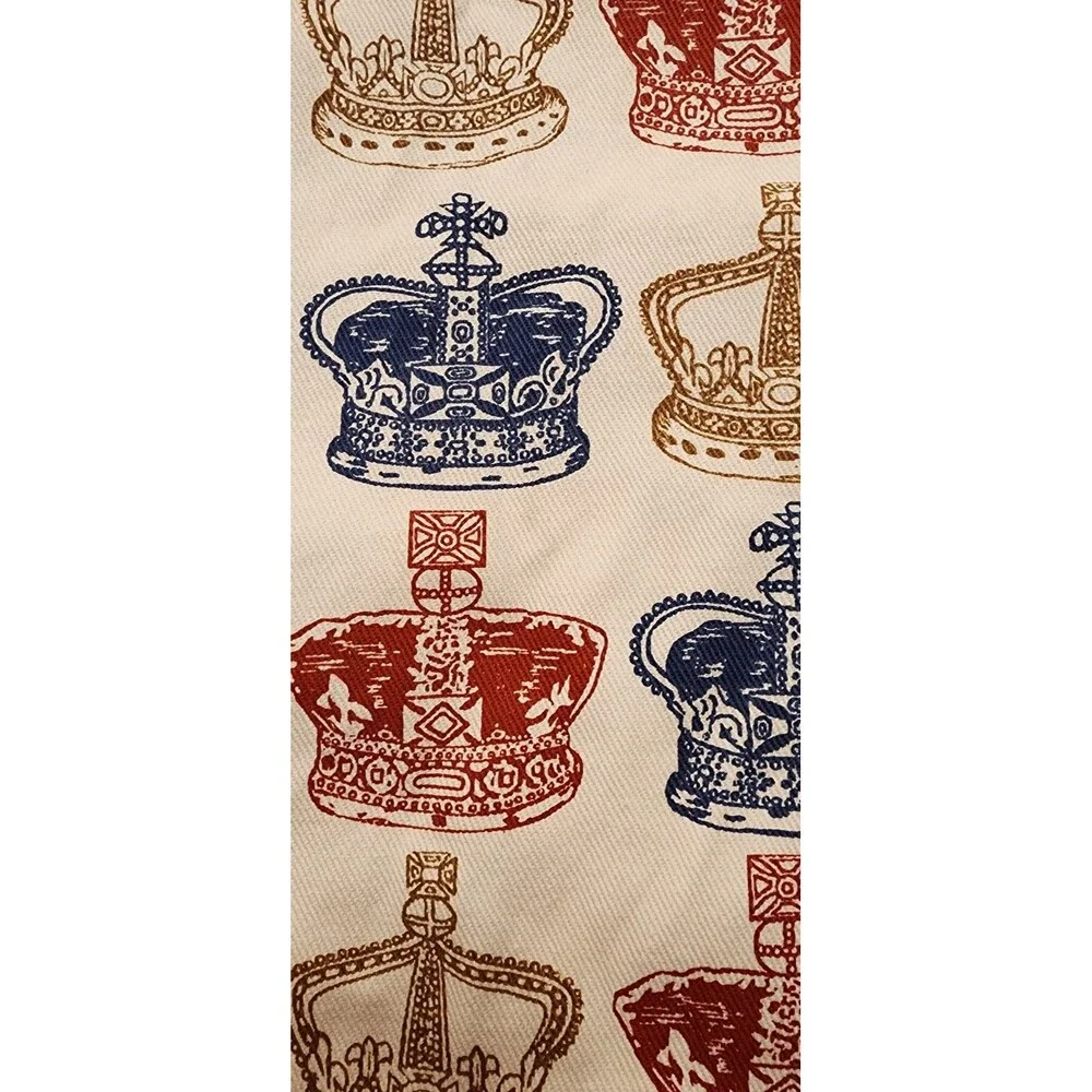 Vintage Crown theme apron red blue gold